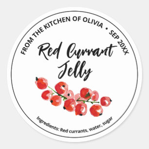 Rode Bessengelei Waterverf Jelly Sticker