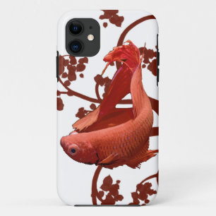 Rode Betta Siamese kempvis iPhone 11 Hoesje
