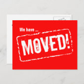 Rode bewegende briefkaarten met rubberen stempelaf (Voorkant / Achterkant)