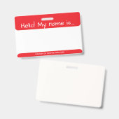 Rode bezoeker ID-kaart Badge (Voor- en achterkant)