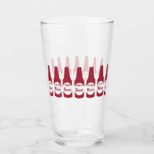 Rode bierflessen glas