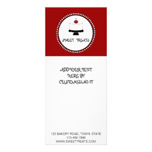 RODE BLACK BAKERY FLYER CAKE RECLAMEKAART