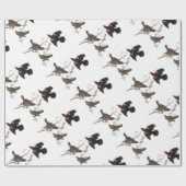 Rode Blackbird van Audubon Cadeaupapier (Vlak)