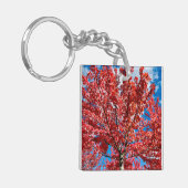 Rode bladboom in de Herfst Sleutelhanger (Voorkant Links)
