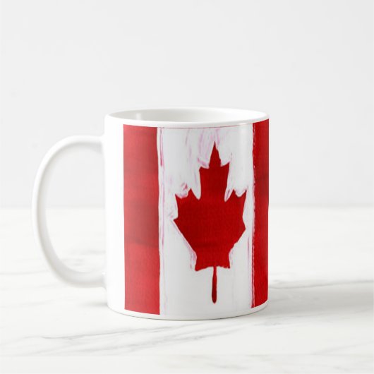 rode bladcanada koffiemok (Links)