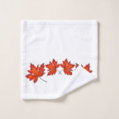 Rode bladeren, mazelbladeren, herfstkleuren bad handdoek (Wasdoekje)