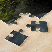 Rode Bladeren op een Rots Legpuzzel (Zijkant)