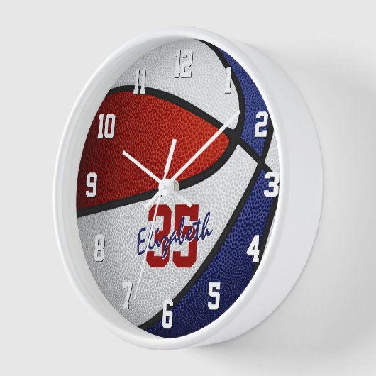 rode blanke jongens basketbal gepersonaliseerd (Hoek)