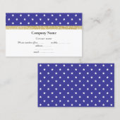 RODE BLAUW WITTE STAR BOW VISITEKAARTJE GOLD (Voorkant / Achterkant)