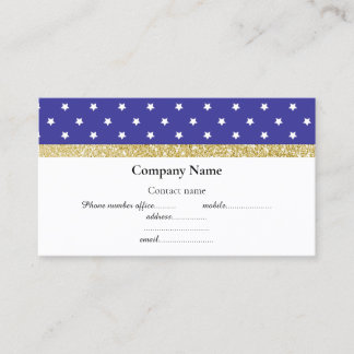 RODE BLAUW WITTE STAR BOW VISITEKAARTJE GOLD