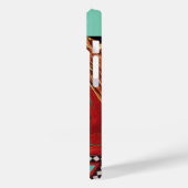 RODE BLAUWE ABSTRACTE GEOMETRISCHE DRIEHOEK MONOGR Case-Mate iPhone CASE (Achterkant / Links)