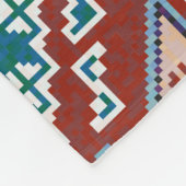 Rode Blauwe Blauwgroen Indianen Navajo Fleece Deken (Hoek)
