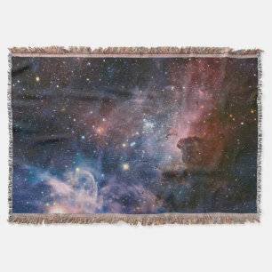 Rode & Blauwe Carina Nebula Hubble Telescoop Deken