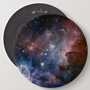 Rode & Blauwe Carina Nebula Hubble Telescoop Ronde Button 6,0 Cm