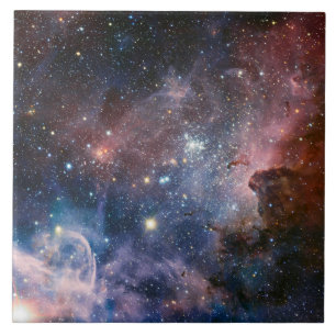 Rode & Blauwe Carina Nebula Hubble Telescoop Tegeltje
