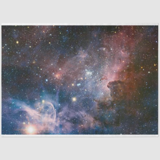 Rode & Blauwe Carina Nebula Hubble Telescoop Tissuepapier (Voorkant)