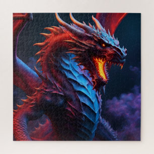 Rode & Blauwe Draak Legpuzzel