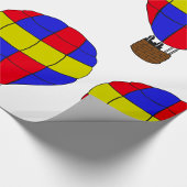 Rode Blauwe en Gele Heet Luchtballon Cadeaupapier