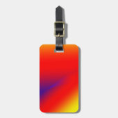 Rode blauwe gele abstracte kleur, aangepast om uw bagagelabel (Voorkant verticaal)