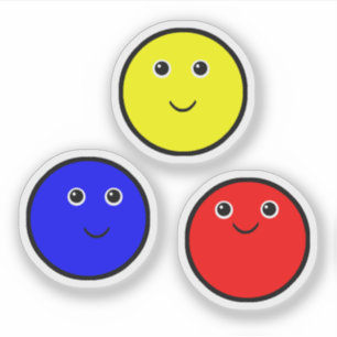 Rode, Blauwe, Gele Primaire Kleuren Sticker