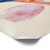 Rode, Blauwe, Groene, en Gele Abstracte Kunst Perfect Poster (Hoek)