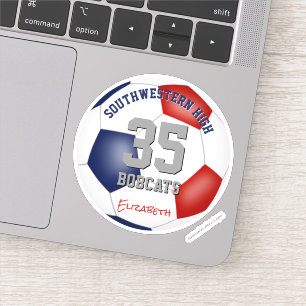 Rode blauwe kinder tiener kleuren voor aangepast v sticker