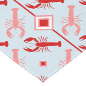 Rode & Blauwe Kreeft & Monogram | Leven van kustge Korte Tafelloper (Hoek)