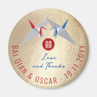 Rode & Blauwe Papieren Kraanvogels Aziatische Huwe