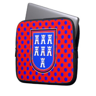 Rode Blauwe Saksische Teken Laptop Sleeve
