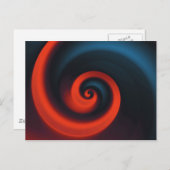 Rode Blauwe Spiraal Briefkaart (Voorkant / Achterkant)