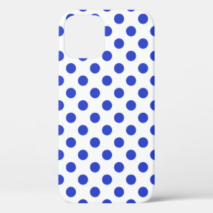 Rode blauwe stippen iPhone 12 hoesje