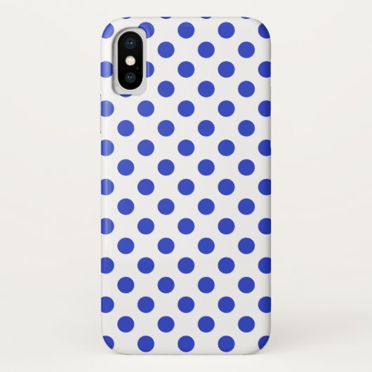 Rode blauwe stippen Case-Mate iPhone case (Achterkant)