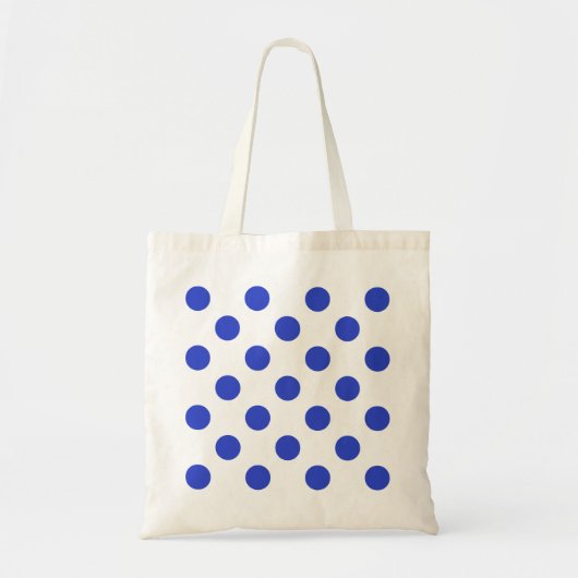 Rode blauwe stippen tote bag (Voorkant)