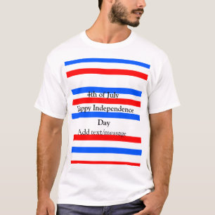 Rode blauwe strepen onafhankelijkheidsdag 4 juli t-shirt
