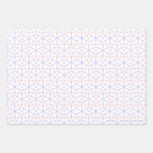 Rode blauwe tulpenknoppen inpakpapier vel (Voorkant 3)