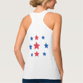 Rode, Blauwe, Witte Ster Amerikaanse Slogan Tanktop (Achterkant)