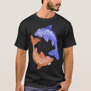 rode & blauwe ying yang vis t-shirt