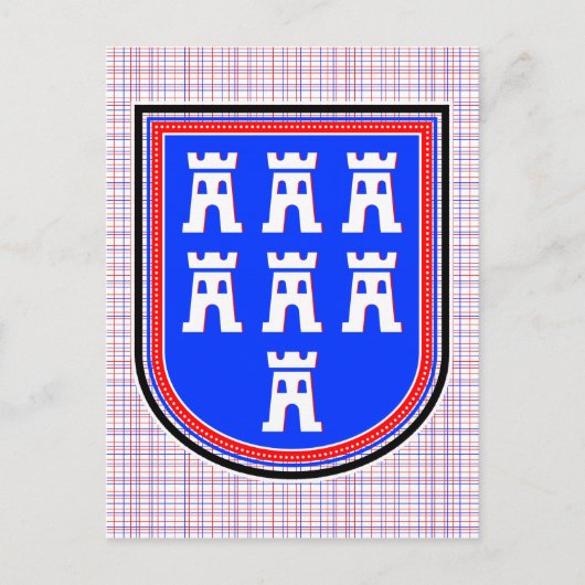 Rode Blauwe Zonneplaat Briefkaart (Voorkant)