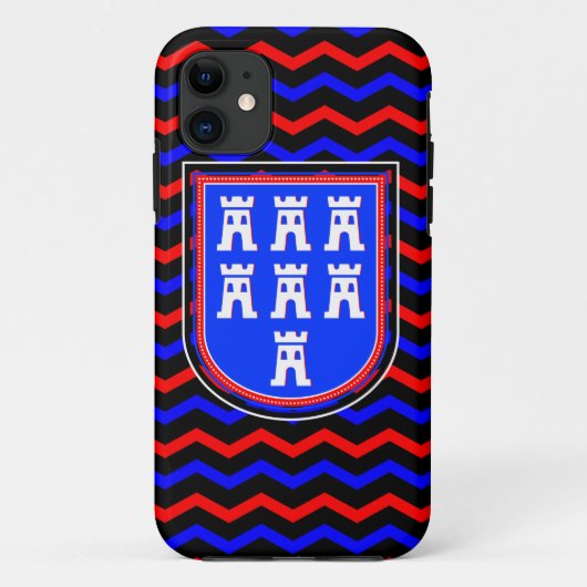 Rode Blauwe Zonneplaat Case-Mate iPhone Case (Achterkant)