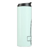 rode Blauwgroen bloem Thermosbeker (Gedraaid links)