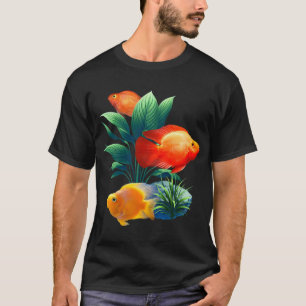 Rode Bloed Papegaai Cichliden Cichliden Vis Zoetwa T-shirt
