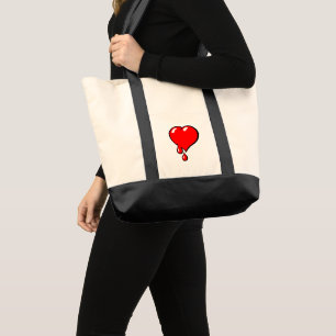 rode bloedbloeding Harde Pop Kunst Tas Ba