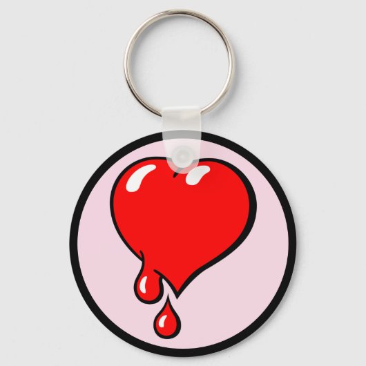  rode bloedbloeding Harde Pop Sleutelhanger (Voorkant)