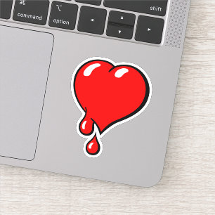 rode bloedbloeding Harde Pop Sticker