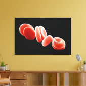 Rode bloedcellen canvas afdruk (Insitu (Woonkamer))