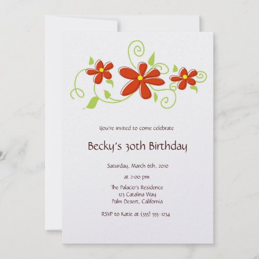 Rode Bloeddag uitnodiging (Voorkant)