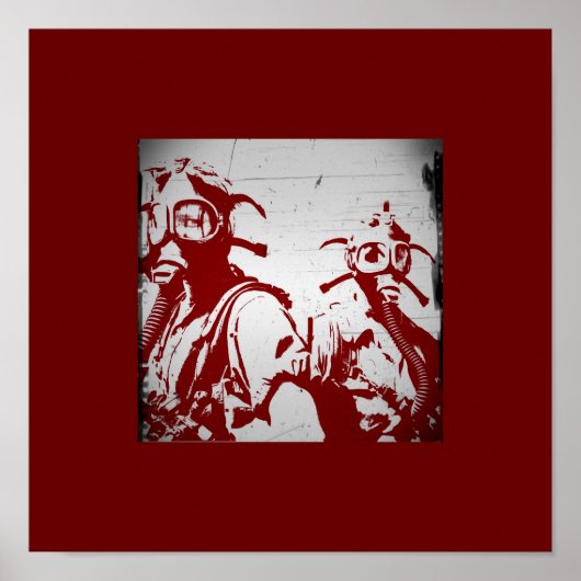 Rode bloedgasmaskers poster (Voorkant)