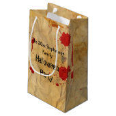  rode bloedplatter Halloween-partij Klein Cadeauzakje (Achterkant Gekanteld)