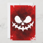 Rode bloedscheurende gezichten van halloween pompo kaart (Achterkant)