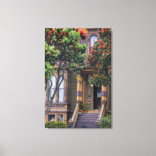 Rode Bloeiende Eucalyptusboom Frames Victoriaanse  Canvas Afdruk